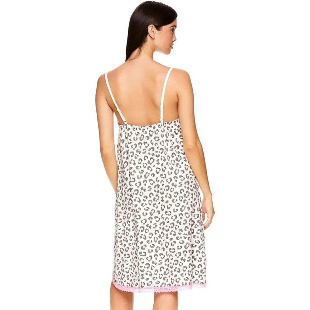 New - NANETTE LEPORE Leopard Print Chemise Pink | S - Picture 2 of 3